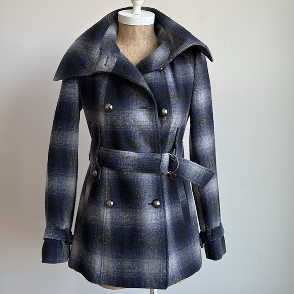 Miss Sixty Plaid Double-Breasted Coat Size  XS - Picture 5 of 9